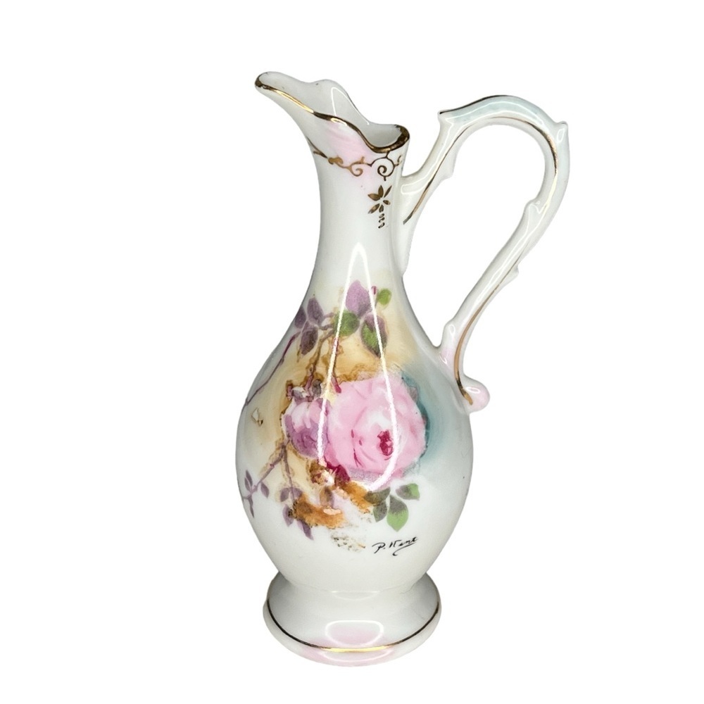 Vintage Royal Crown Chantilly Rose Small Pitcher 1939